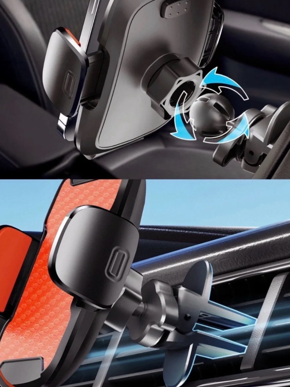 3-in-1 Universal Car Phone Mount – Dashboard, Windshield & Air Vent Holde